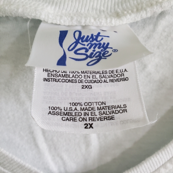 Just My Size White Cotton Top - Picture 3 of 3
